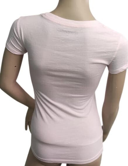 Aeropostale T-Shirt Sun kiss Since 1987 Women White Pink Black Yellow Cotton Tee