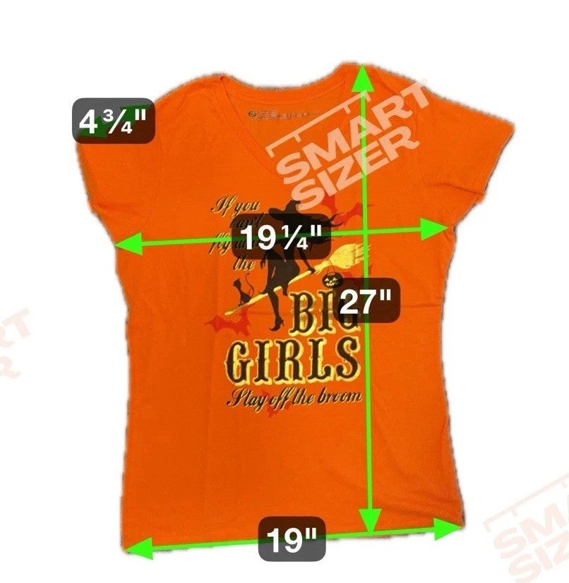 Halloween  T-Shirt Woman Orange Girls Top L 12/14