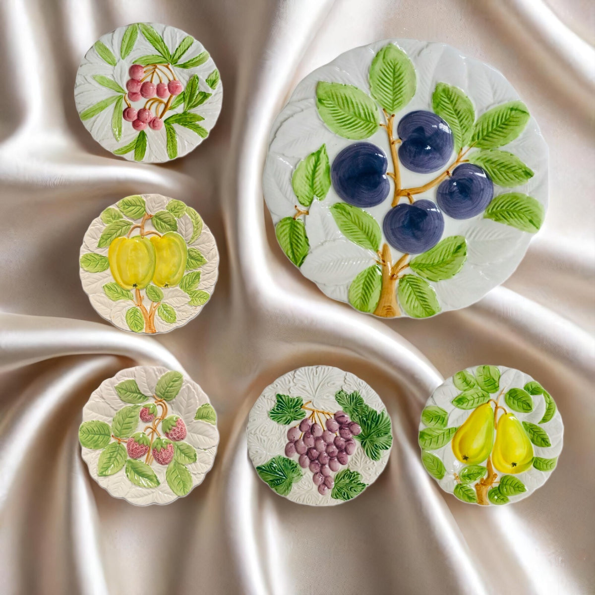 Stafford FRUIT DU JOUR Salad Plate Hand-Painted 1987 Dessert Collection 8 1/8"D