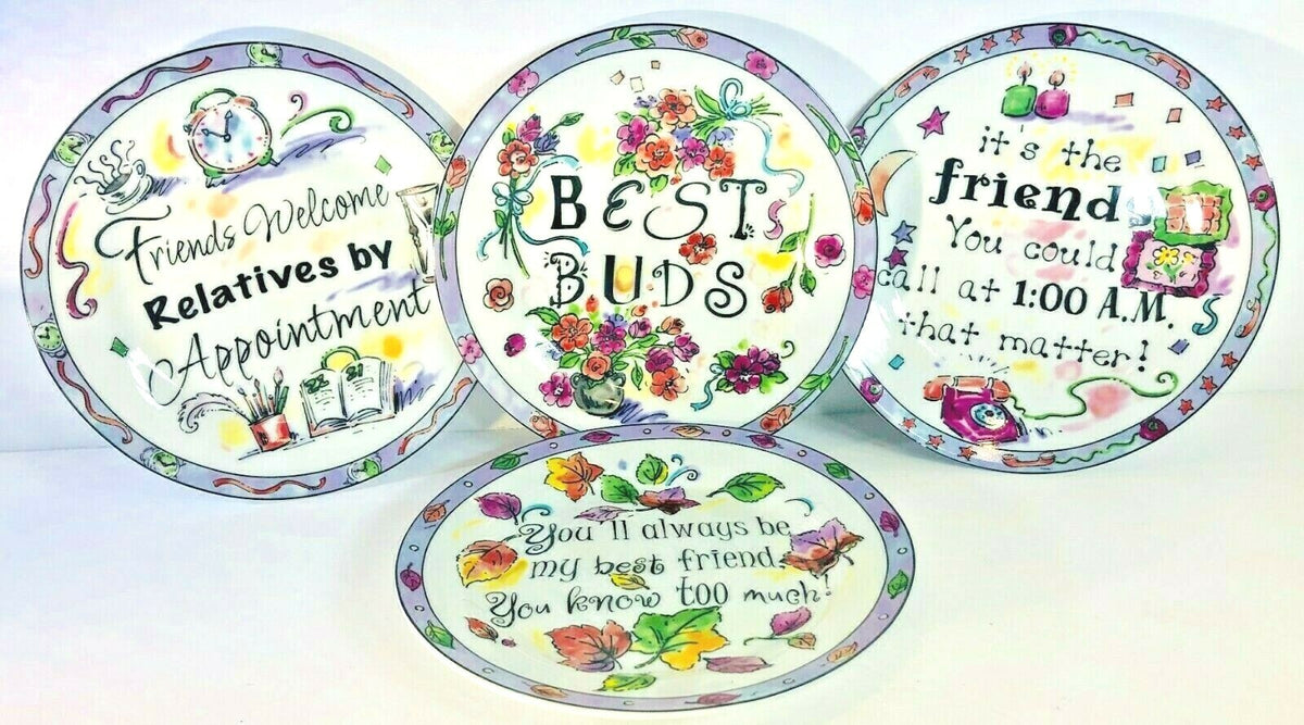 Set of 4 Dessert Plates By Porcelain Treasures Collection