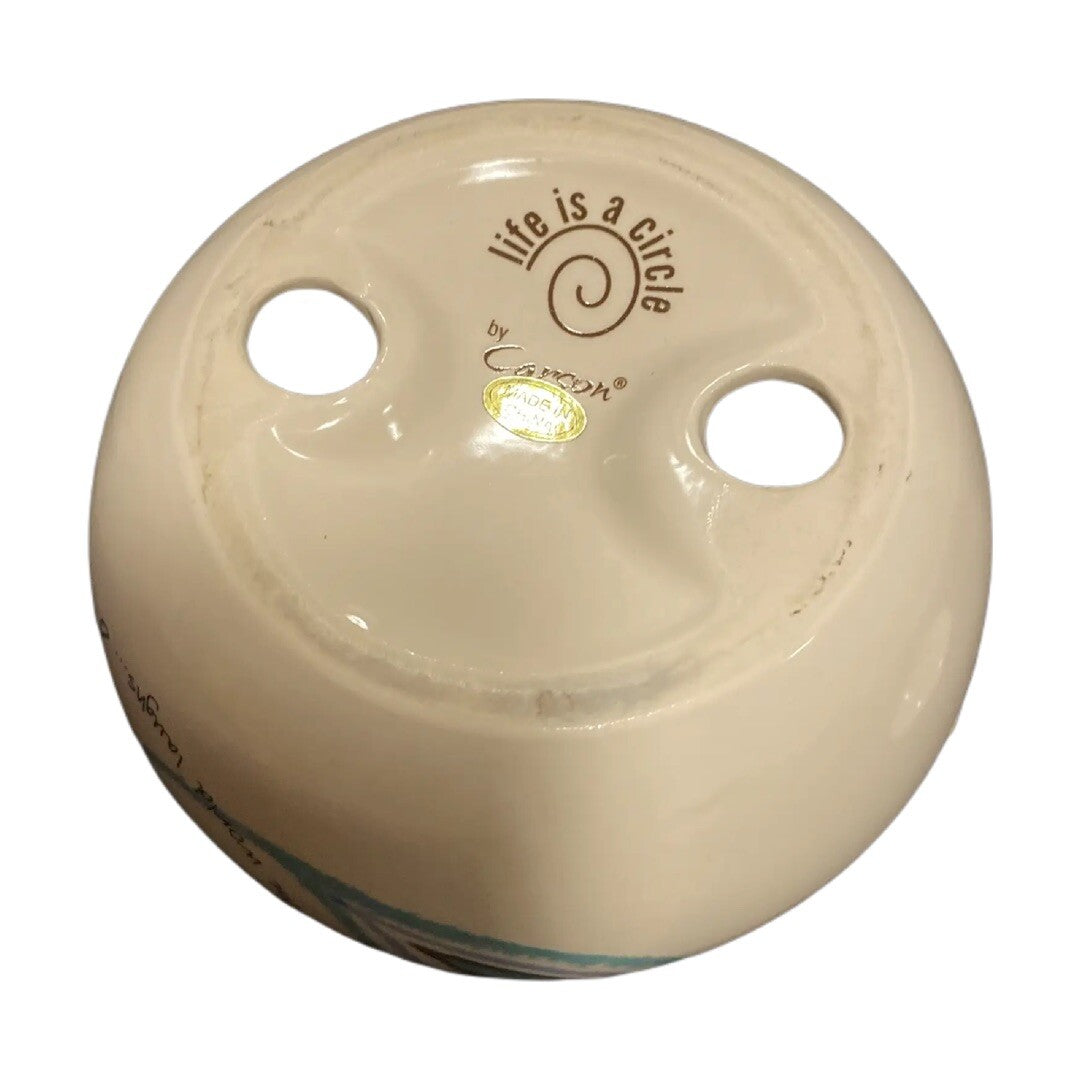 LIFE IS A CIRCLE CARSON Round Tealight Candle Holder & Lid  LIVE LAUGH LOVE-