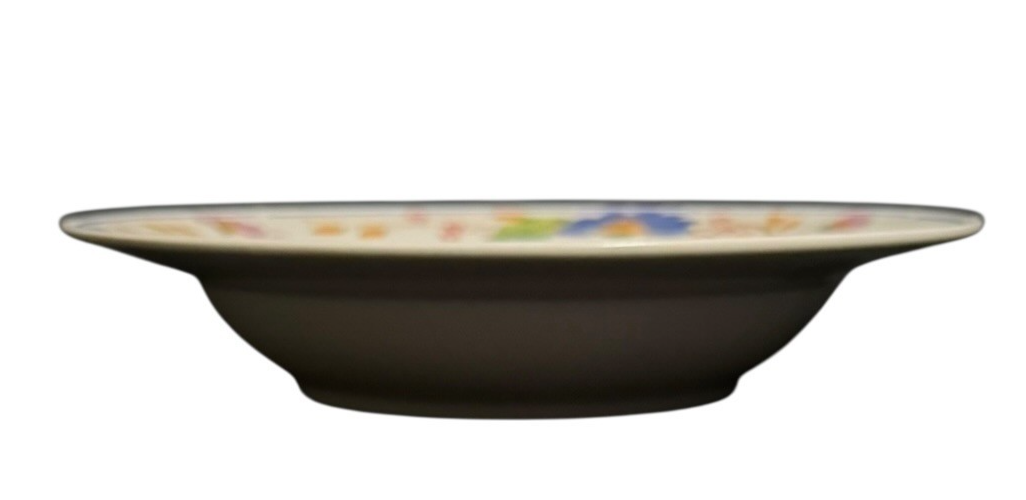 Allied Design Floral Soup Pasta Bowls 9”D Blue Pink Orange Set of 5