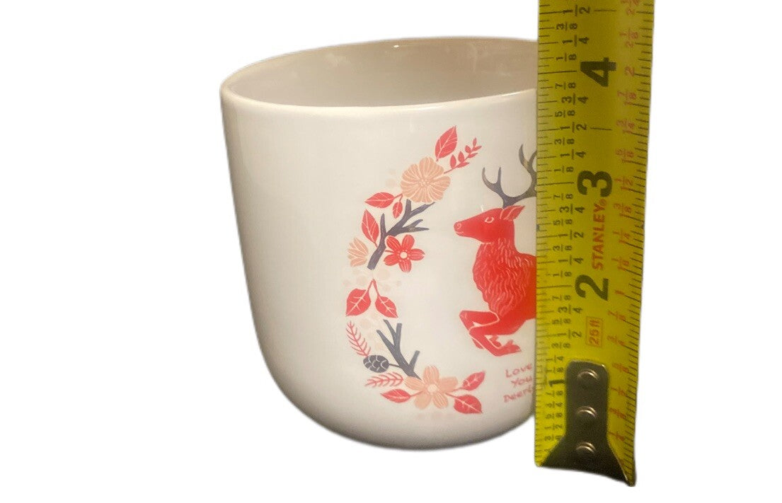 Threshold Mug I LOVE YOU DEERLY Stoneware Coffee Deer Red White Holiday Cup