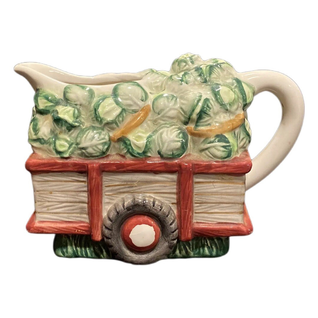Cracker Barrel 3D Ceramic Creamer Milk 1998