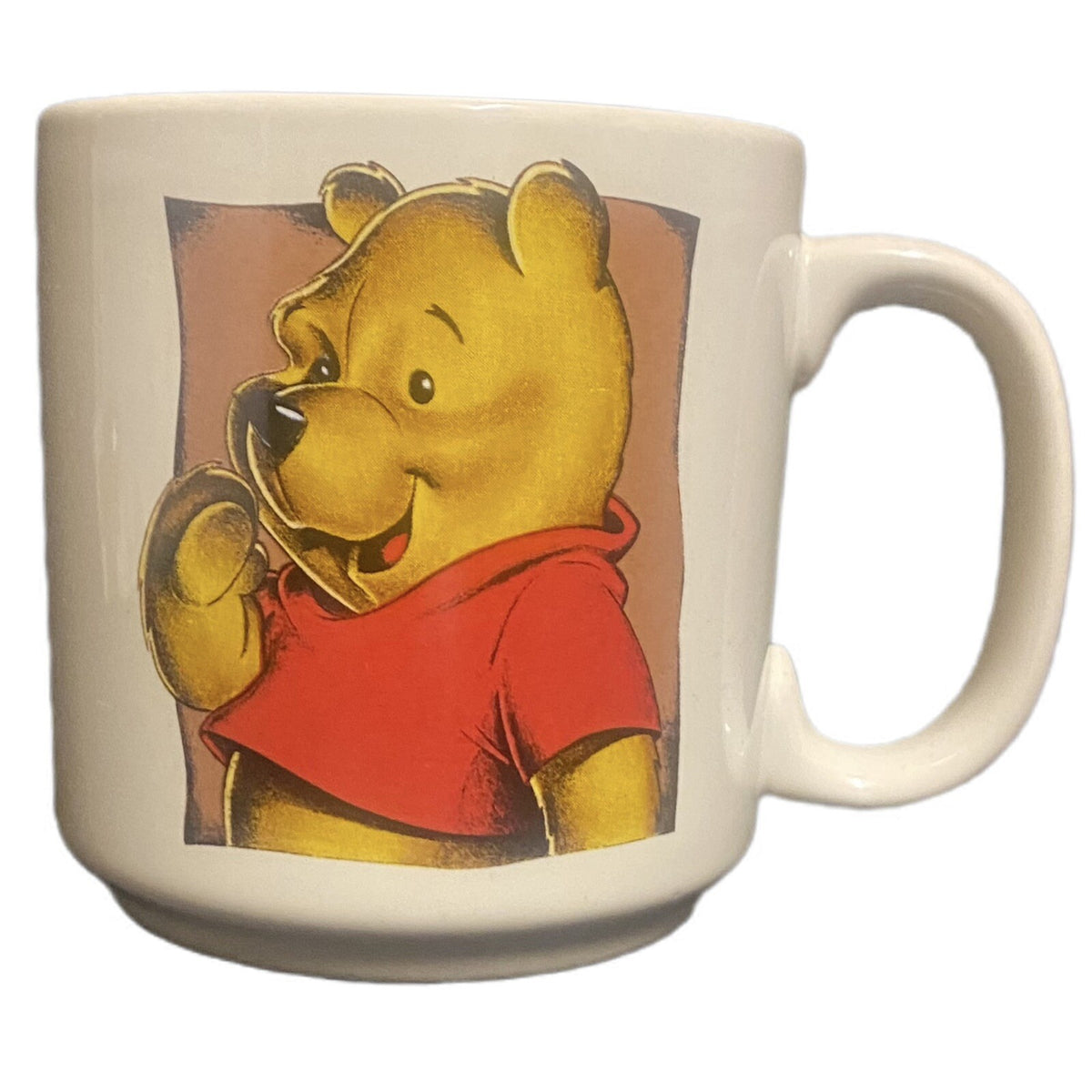 Vintage Disney Mug WINNIE THE POOH Portrait Ceramic 12oz Coffee Tea Cup Thailand