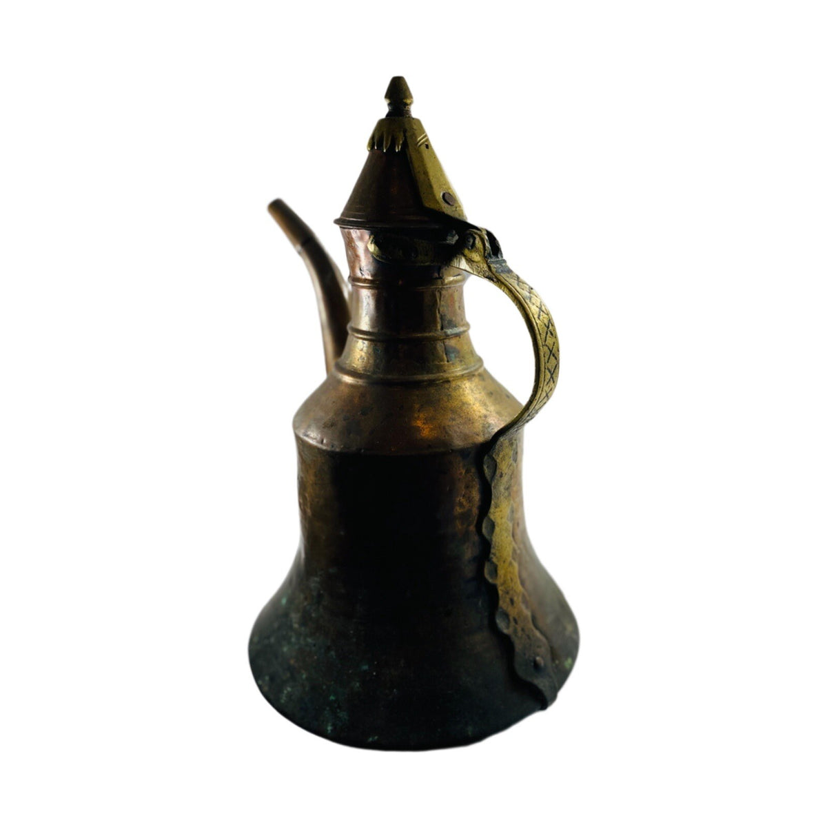 Vintage Copper Turkish Kettle Middle Eastern Arabic Dallah Hammered Coffee Pot