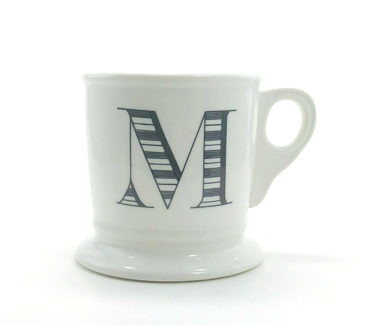ANTHROPOLOGIE Monogram Mug Personalized Name Coffee Cup Initial Letter 12 fl. oz