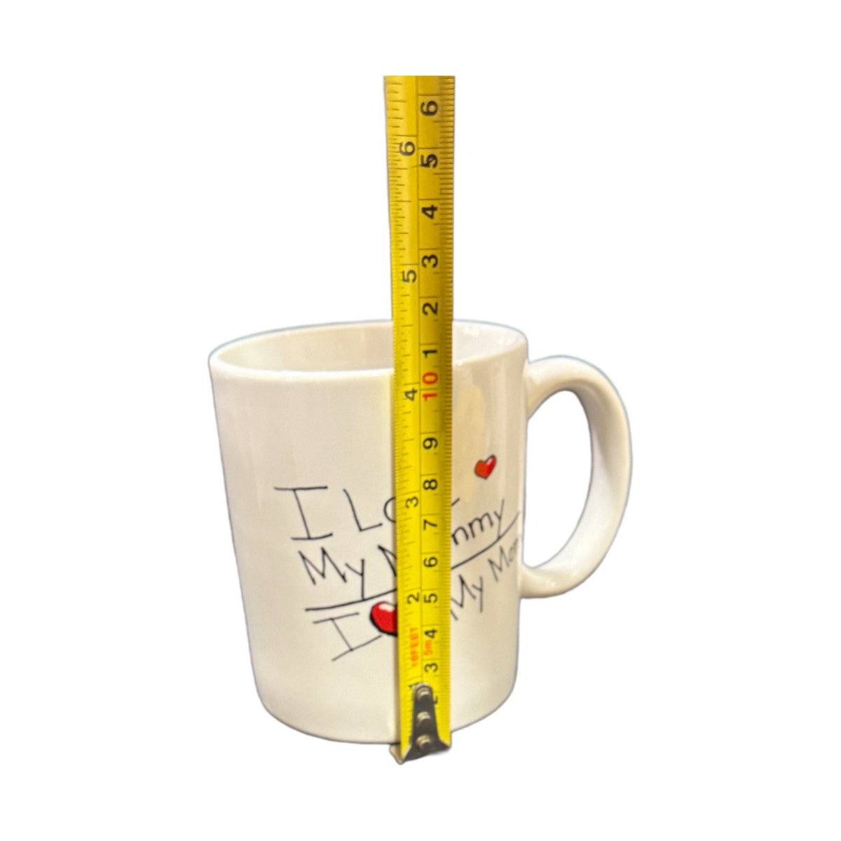 I Love My Mommy / I  Love My Mom Coffee Mug Love Rules Ceramic Cup Gift 4.25”