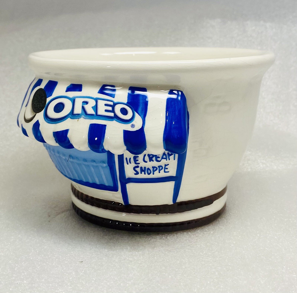 Houston Harvest Oreo Ice Cream Bowl “ICE CREAM SHOPPE” Sundae Cup 5" D x 3 1/2"H