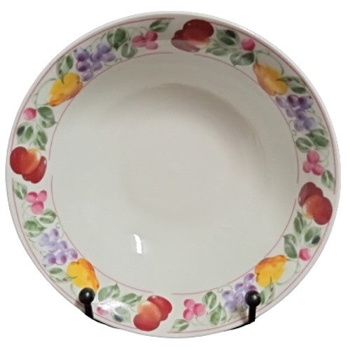 Gibson Designs COUNTRY ORCHARD Salad Plate 7”D Fruit Rim Dessert Dish