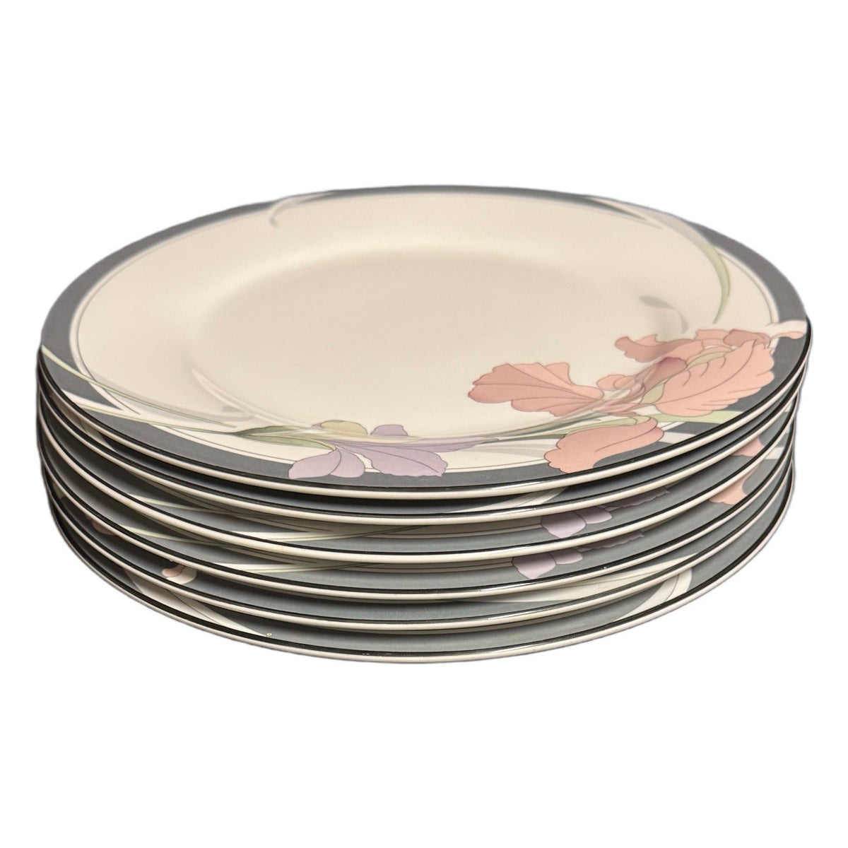 Noritake Café du Soir New Decade Dinner Plates Set of 6 Floral Japan 10.5”D