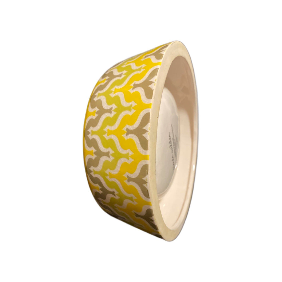 Dog Cat Food Bowl AIMEE WILDER Ceramic Anthropologie Pet Water Dish Bird Yellow