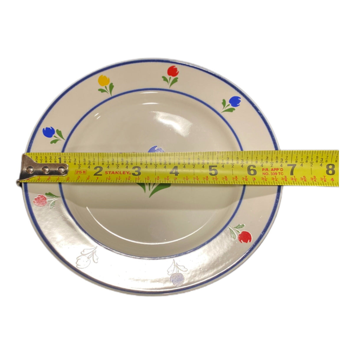 TULIP TYME 4-Bread & Butter Or Dessert Plates JMP Marketing Stoneware Oven Safe