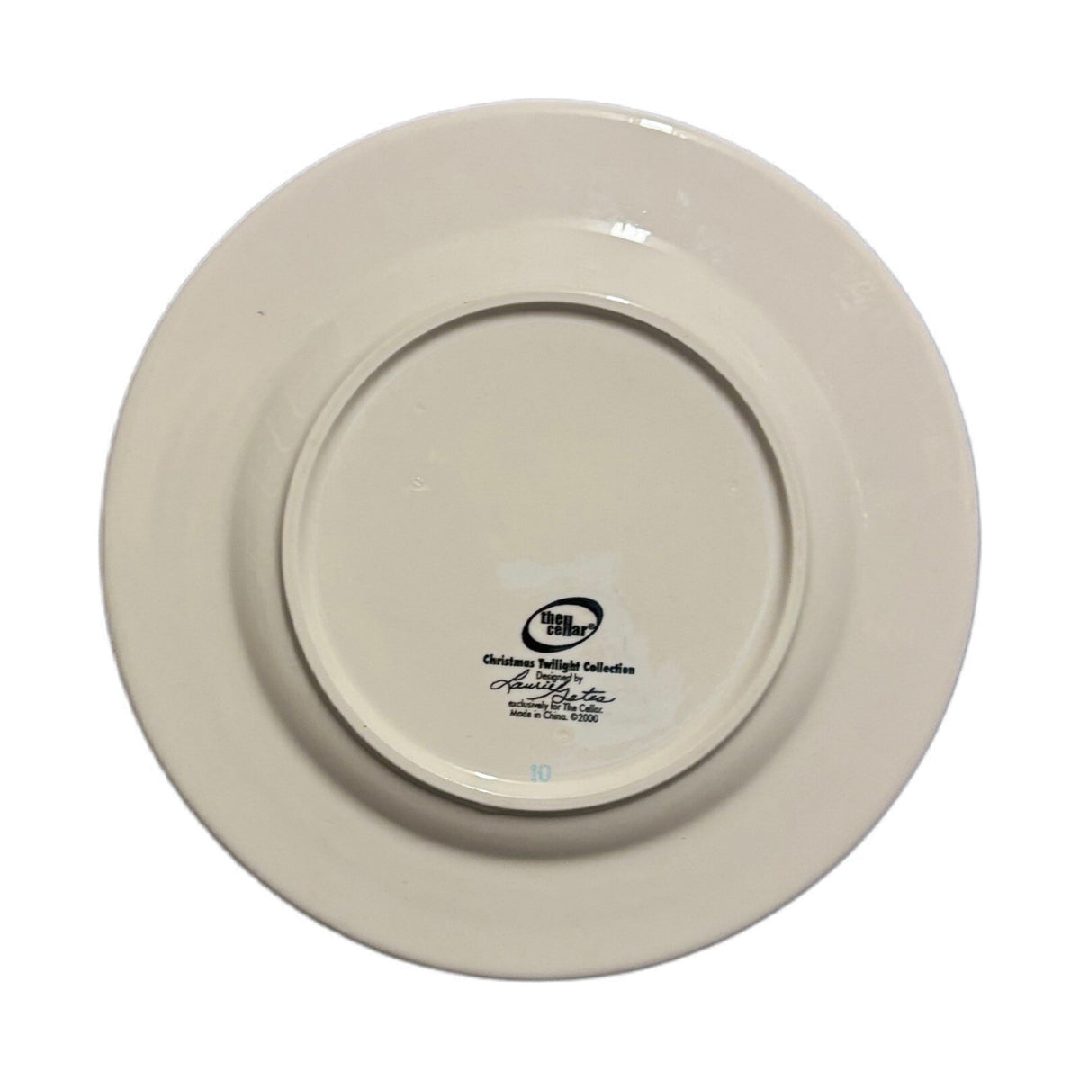 LAURIE GATES 4-Salad Plates The Cellar Christmas Twilight Collection Dessert