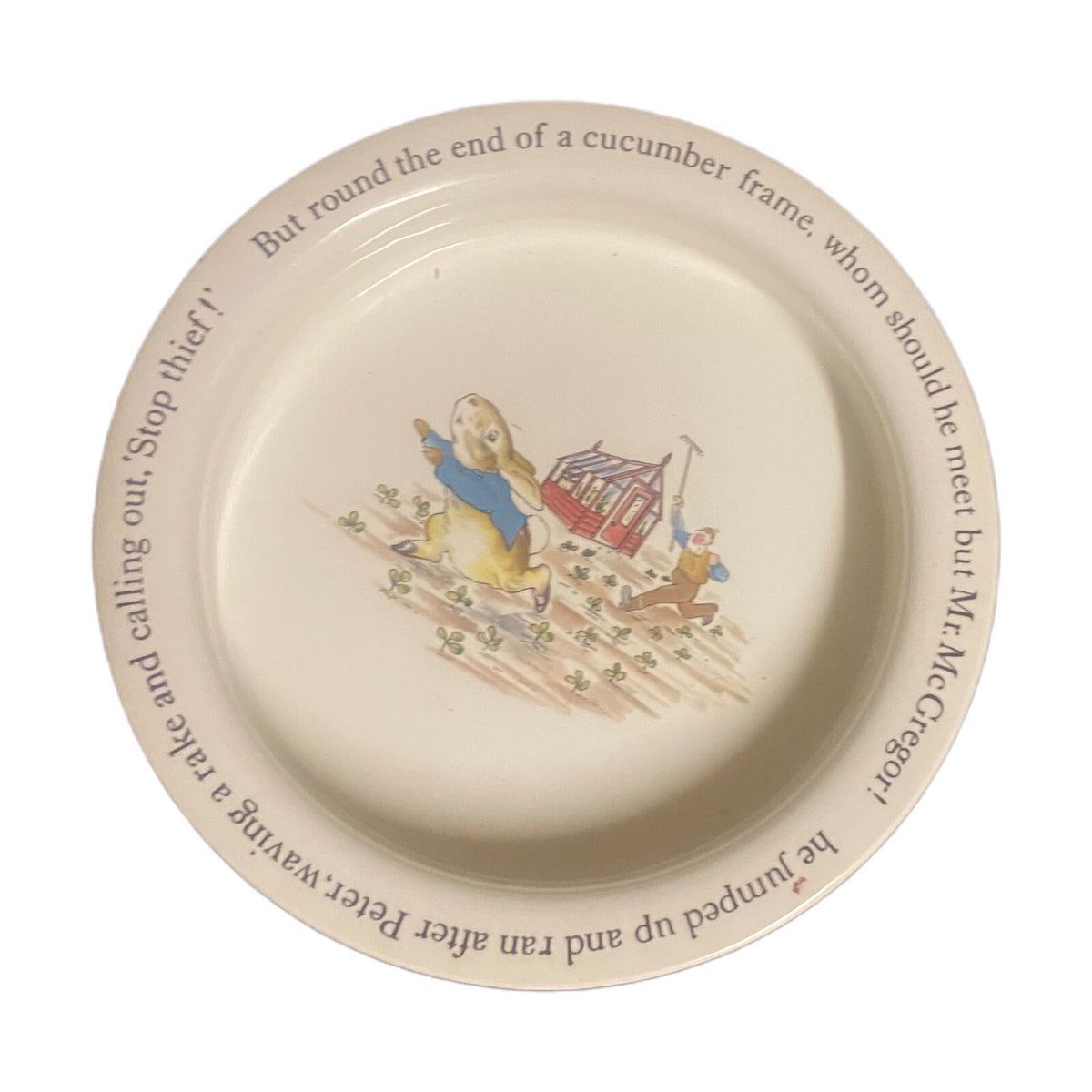 Vintage WEDGWOOD Bowl Beatrix Potter Peter Rabbit Porridge England Kids Dish