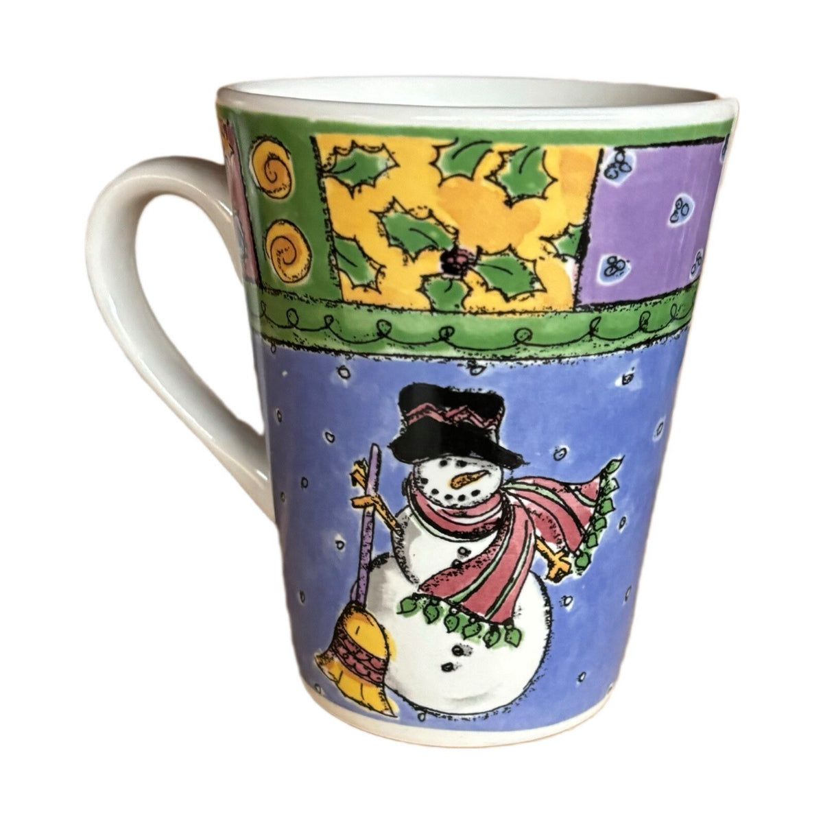 SANGO 4- Mugs The Sweet Shoppe Christmas Sue Zipkin Snowman Coffee Tea Cups