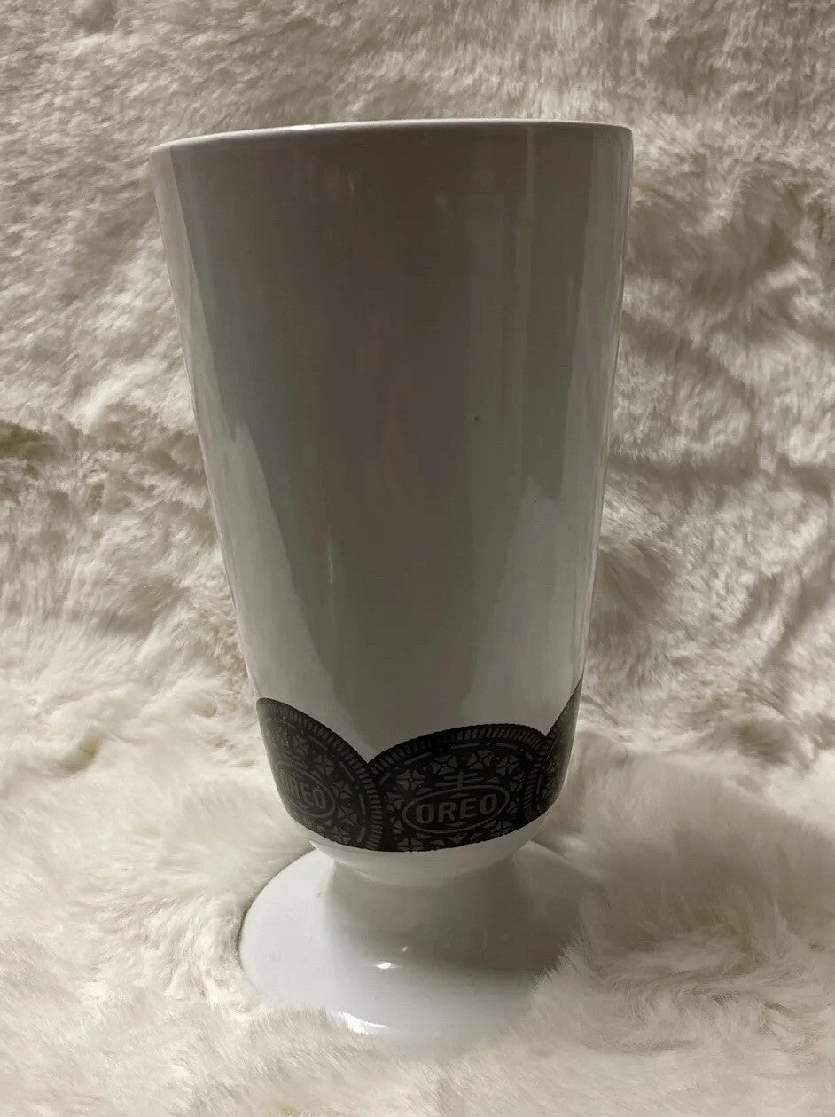 Oreo Cookies Milkshake Embossed Ceramic Pedestal Ice Cream Shake Tall Milk Cup