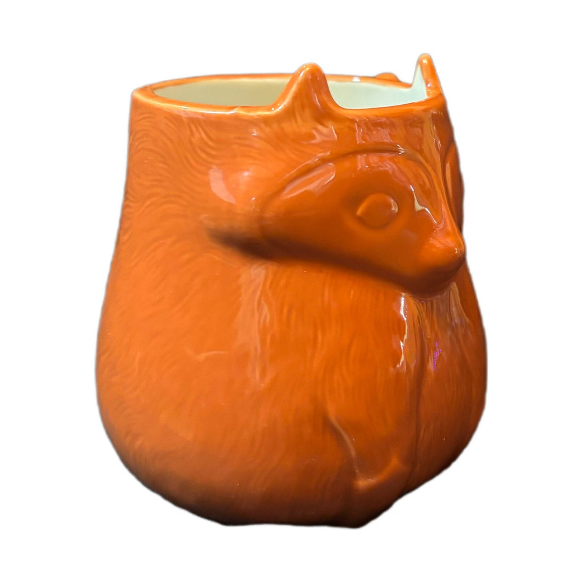 Holiday Home HARVEST Mug Orange FOX 3D Face Ceramic Figural Coffee Tea Cup