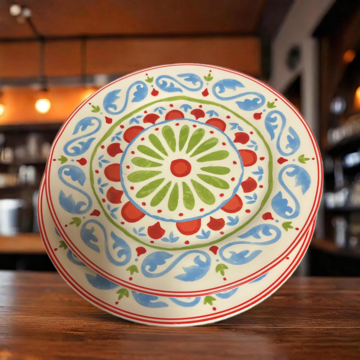 Dover & York 2- Dinner Plates Mediterranean Style Vintage Ceramic Dinnerware
