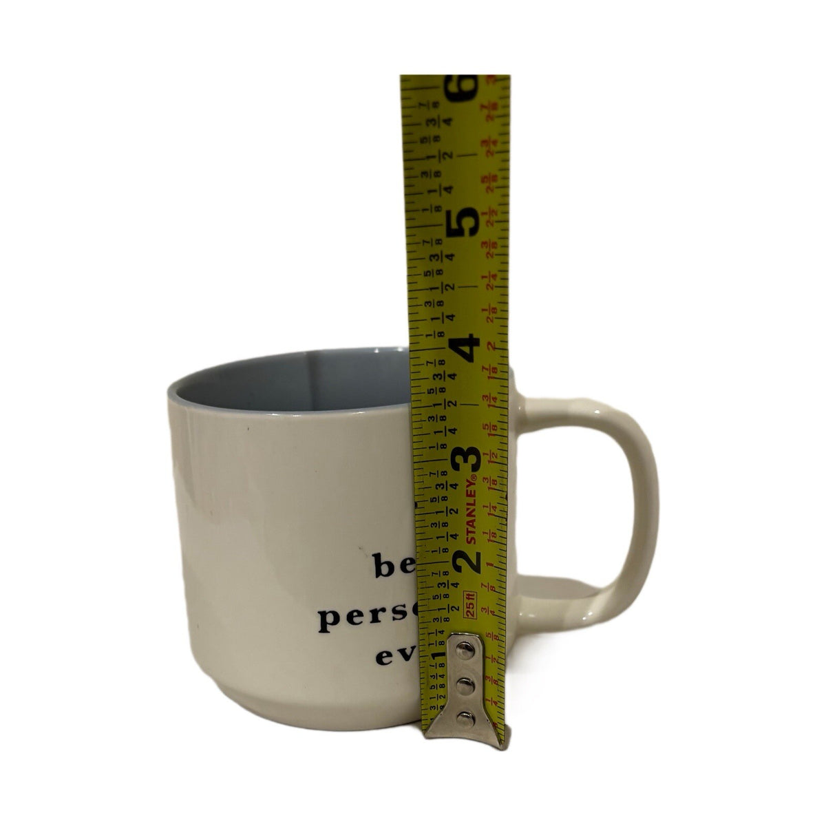 Threshold Mug BEST PERSON EVER Coffee Tea Cup Target Stoneware 16 oz White Blue
