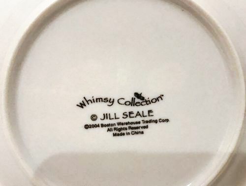 JILL SEALE 4 Dessert Plates Season's Eatings Collection Boston Warehouse 2004