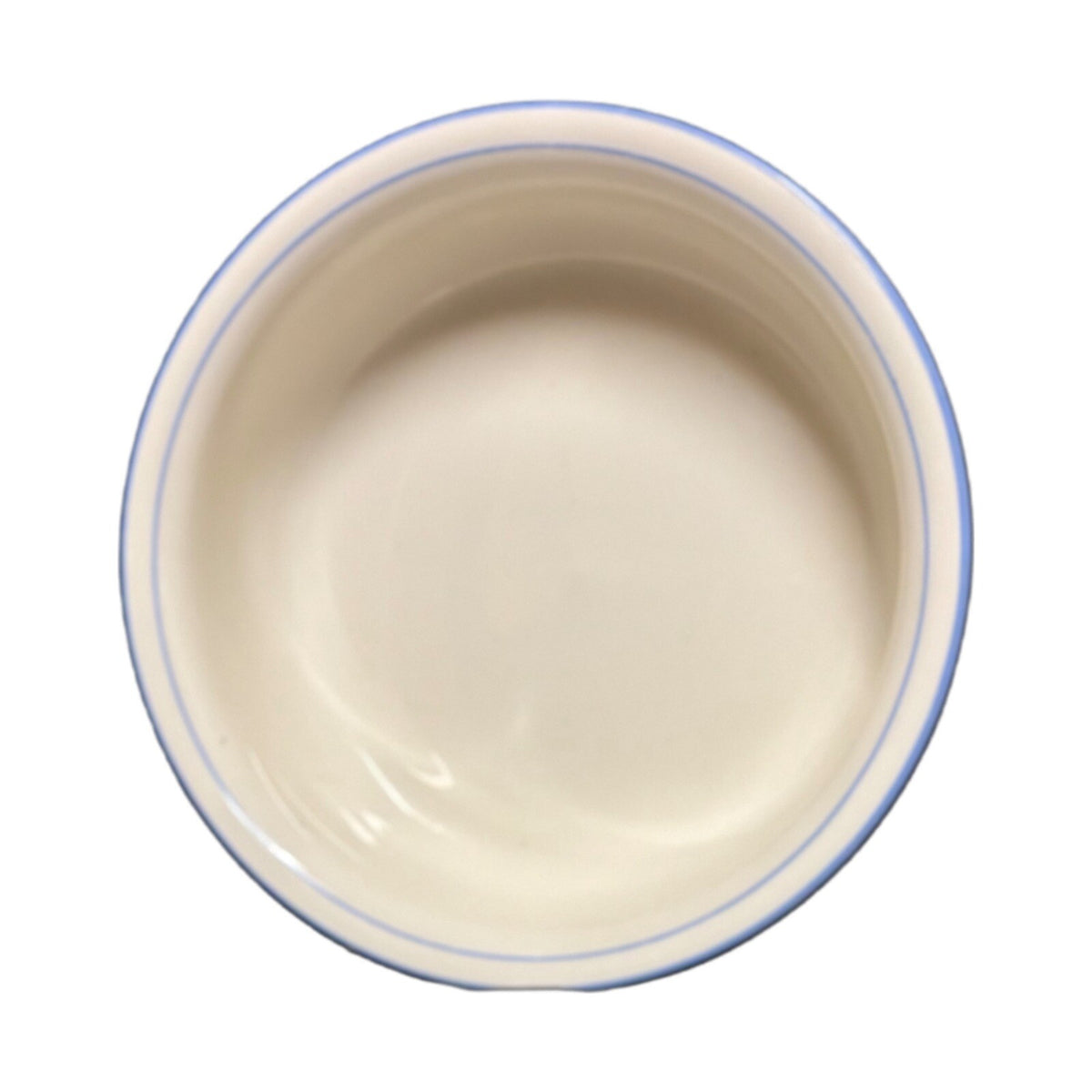 Lenox Chinastone 2-Soup Bowls BLUE SKI PINSTRIPES Cereal Cups 6 1/4" D Ware