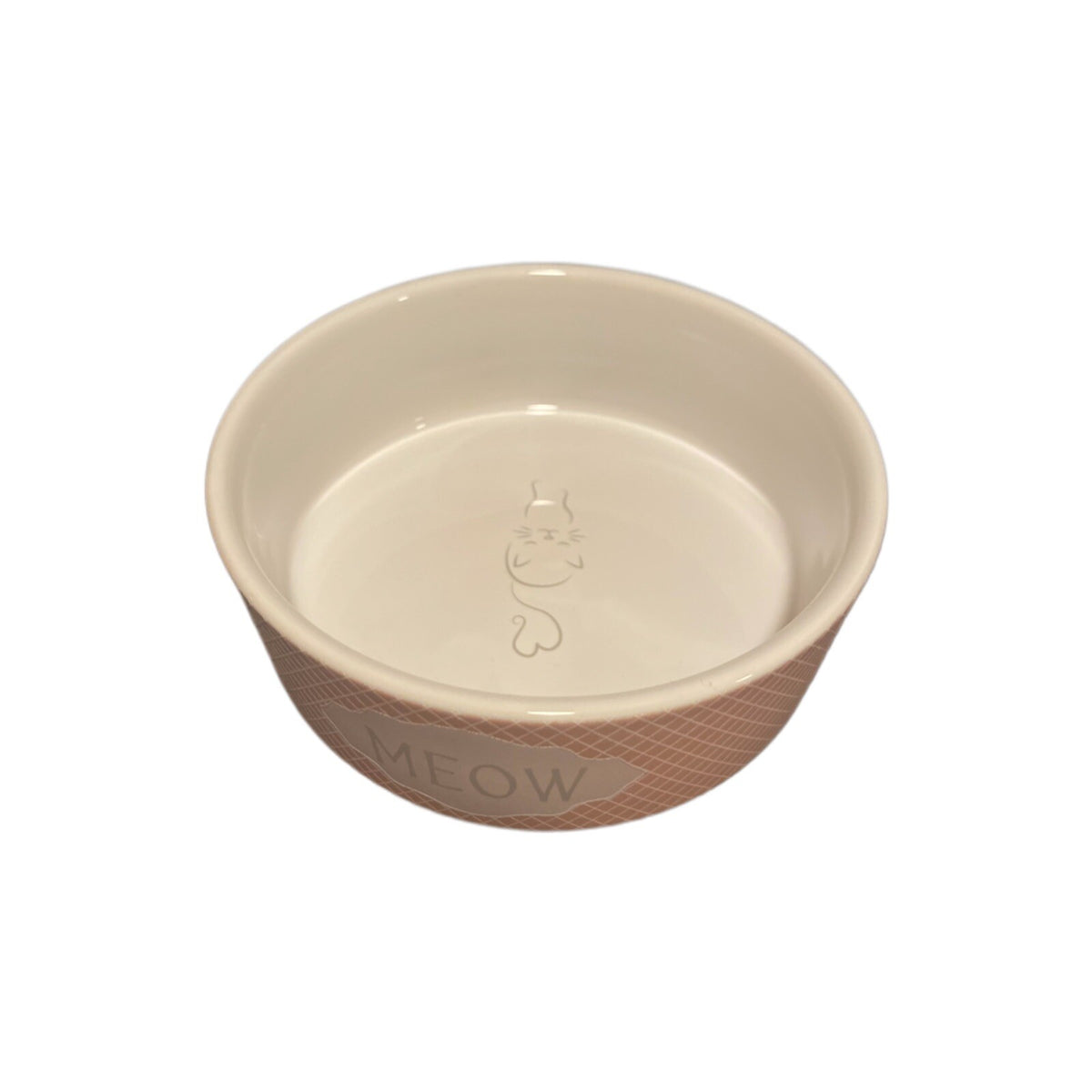 MEOW Cat Kitten Bowl PetRageous Designs Food Water Pink Handcrafted Pet Dish