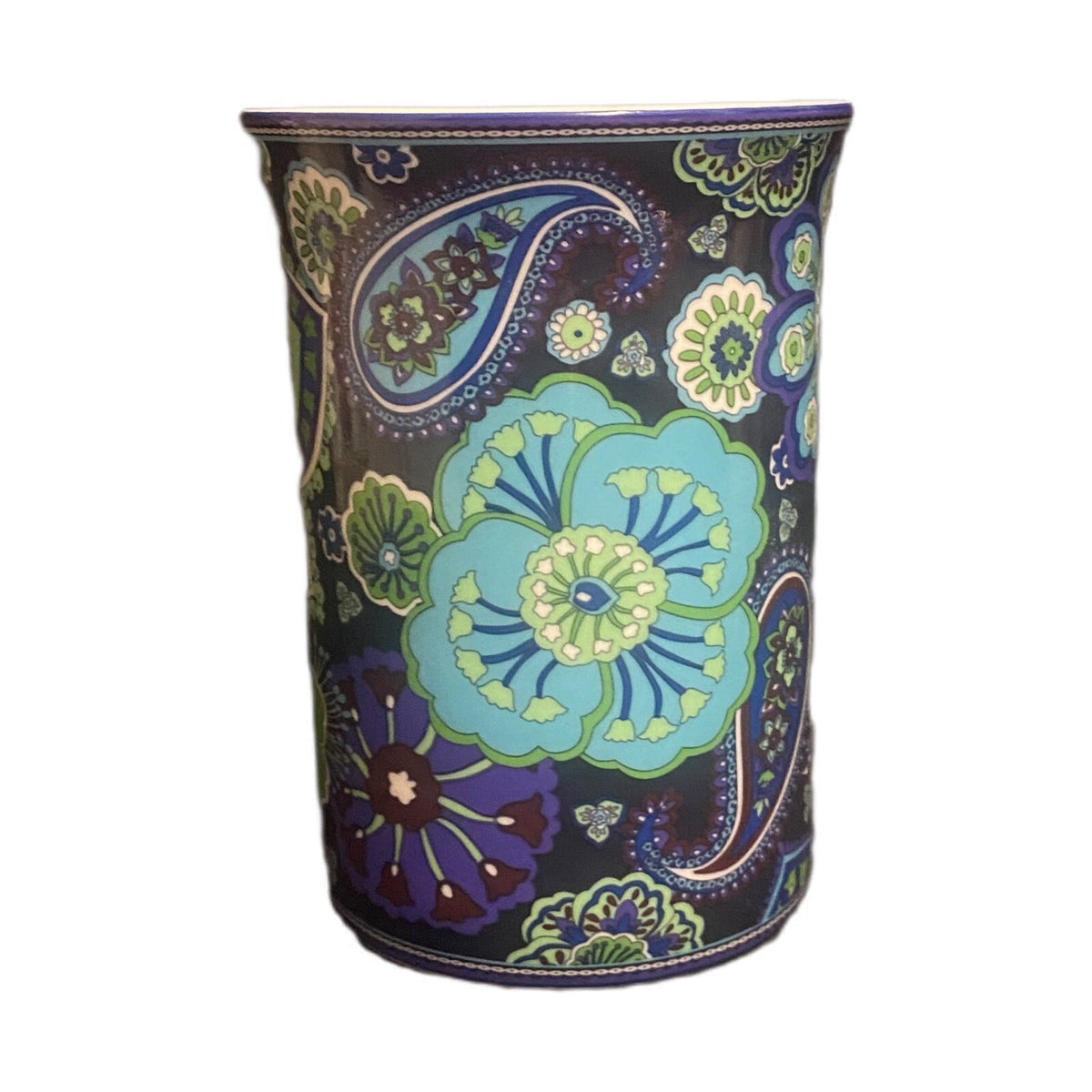 Vera Bradley BLUE RHAPSODY Mug (N0 Lid)  8 oz Coffee Tea Cup White Blue Floral