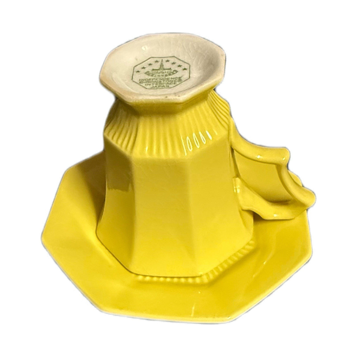 Independence Ironstone Interpace Yellow Cup & Saucer Set Japan Replacement