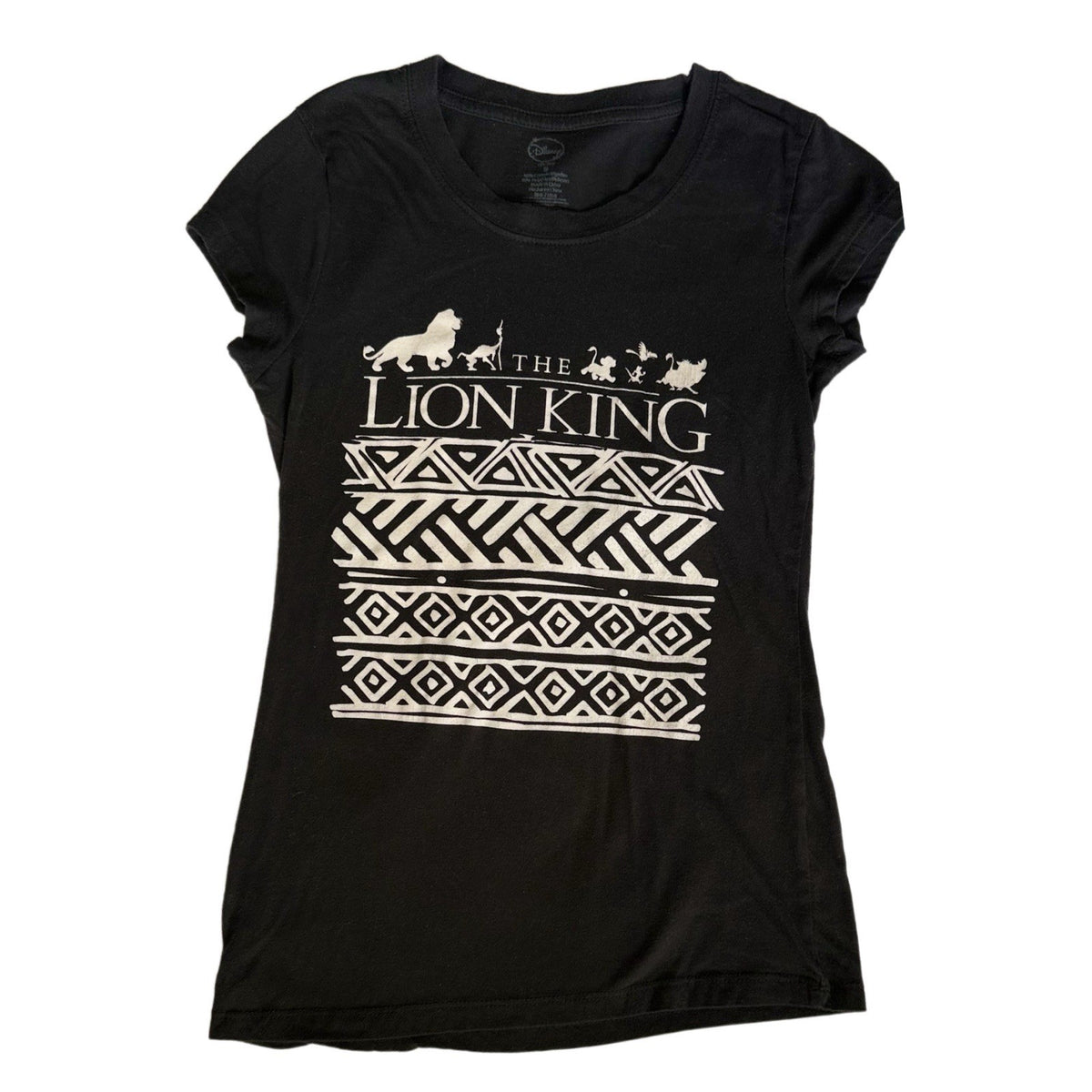 Disney Lion King Black & White Silhouette T-Shirt Women’s Small Cap Sleeve Tee