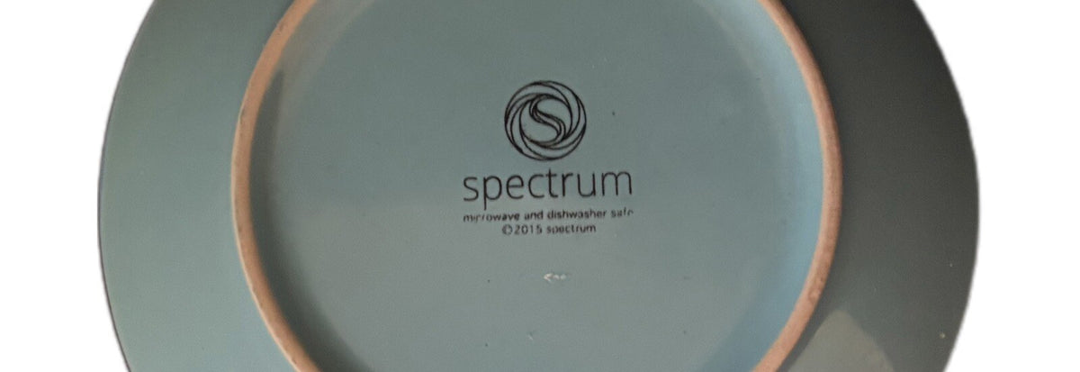 SPECTRUM 4-Appetizer Plates Floral Ceramic Assorted Geometric Designs Dessert