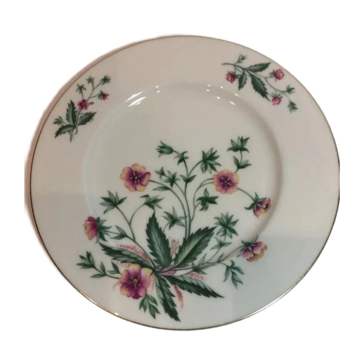 Lenox Country Garden W-302 Set of 5 Salad Dessert Plates 8.25” USA Gold Trim