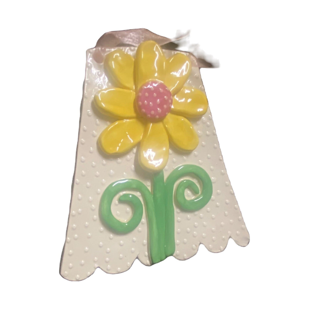 Kristi McCarthy Designs 3D Sunflower Plaque Wall Hanging Clay Ceramic Home Art