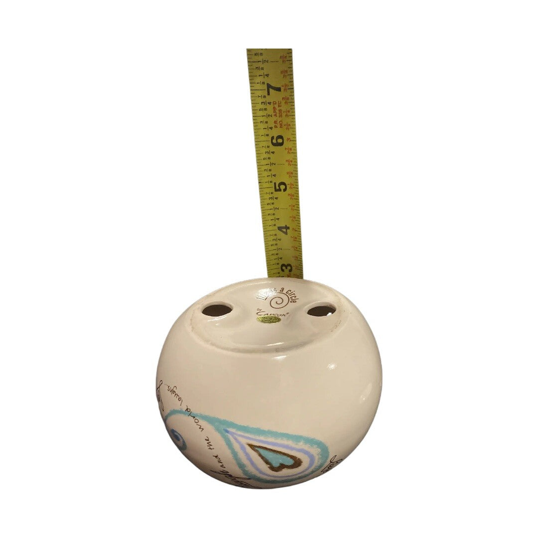 LIFE IS A CIRCLE CARSON Round Tealight Candle Holder & Lid  LIVE LAUGH LOVE-