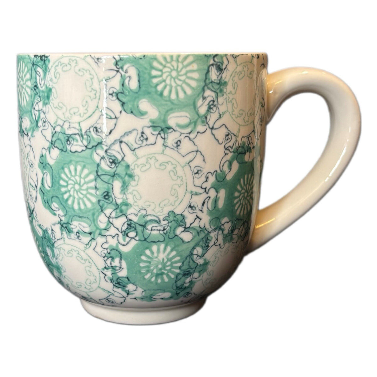 THRESHOLD KEIRA Mug Blue Turquoise White Target Stoneware Coffee Tea Cup