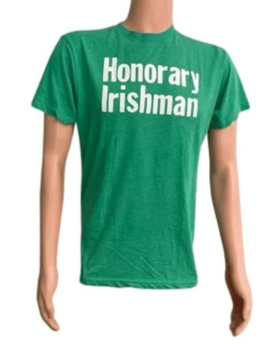 Homage T-Shirt Honorary Irishman  Men Top Green LG. Crew Neck