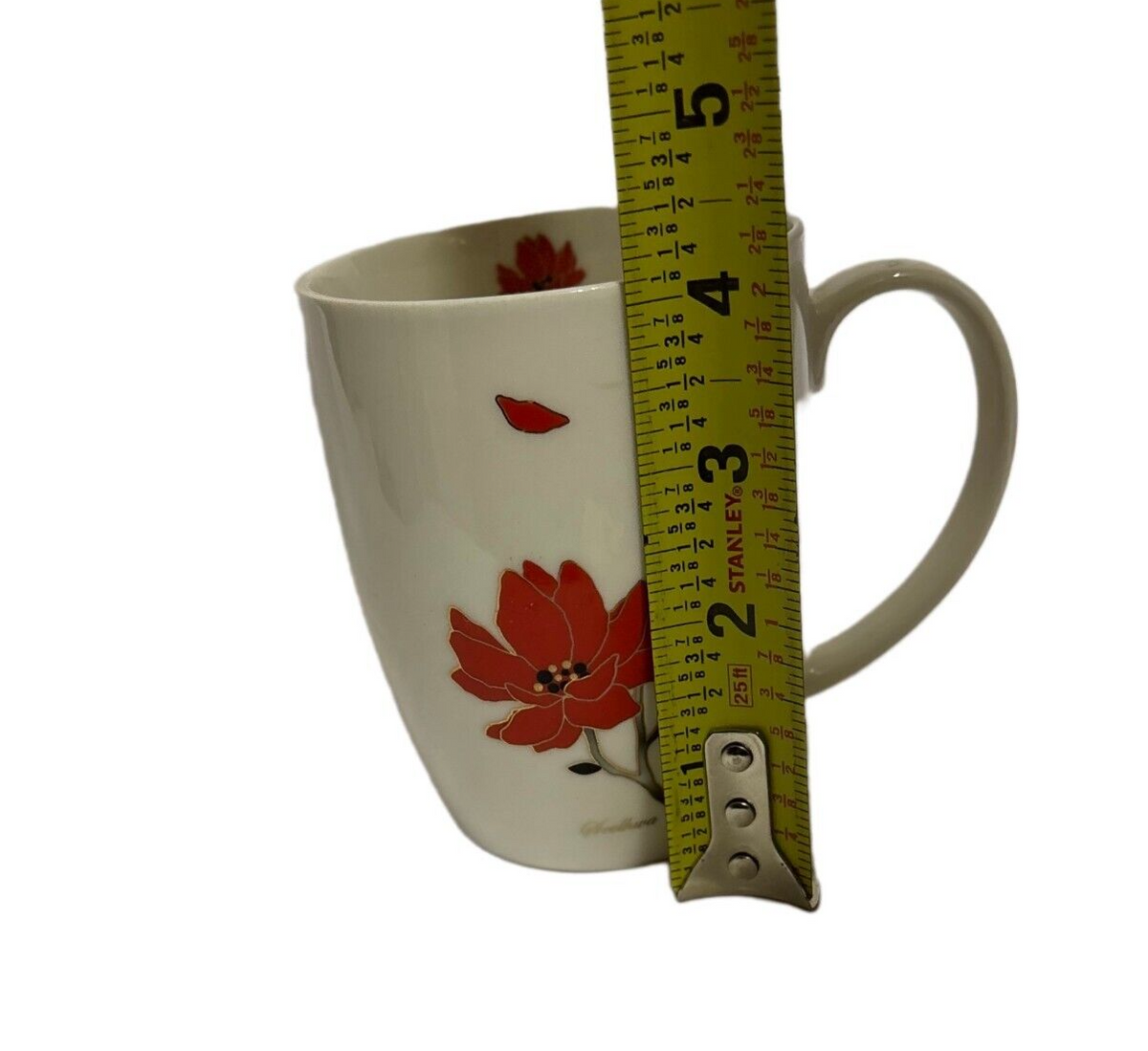 Korea Mug GOLDEN BELL New Bone China Signed Seolhwa ZN-Lee Gold Accent Floral