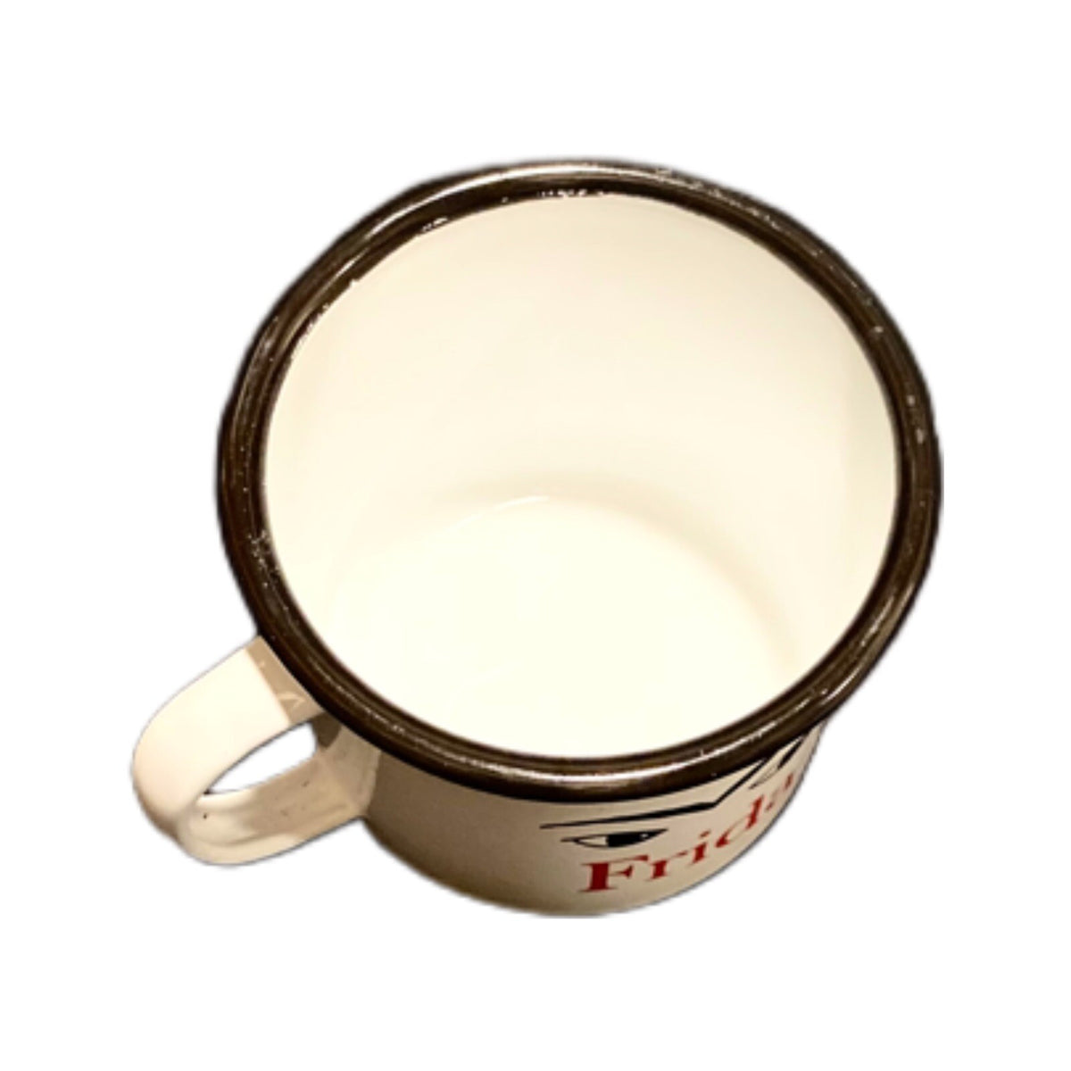 Enamelware FRIDA Coffee Cup MALINALCO HOME White Black Mug Farmhouse, Camping