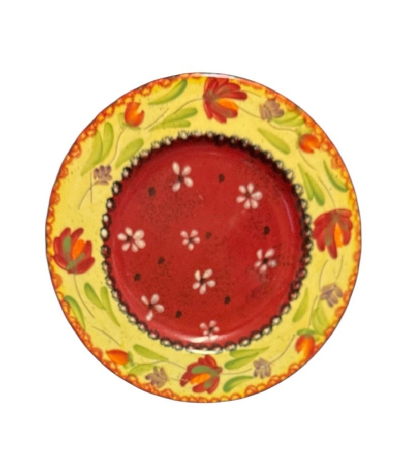 Sienna by Giani for Ambiance Collection Set of 4-Salad Plates Hand Painted