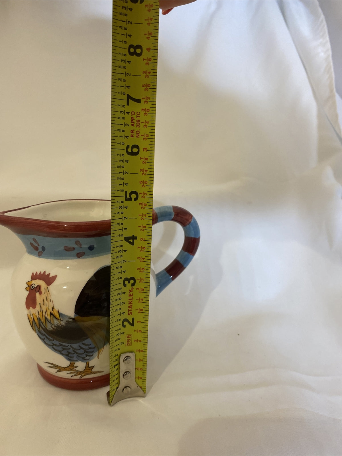 Milson & Louis Hand Painted Rooster Creamer Milk Pitcher