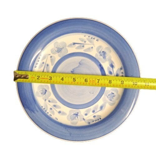 Vintage Gibson Designs CHANTILLY Dinner Plate 10 ½”D Painted Ceramic Blue Floral