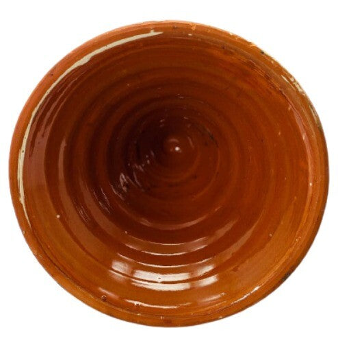 Moroccan Tagine Handcrafted Dome Lid Terracotta White & Blue Tajine 7 7/8”D