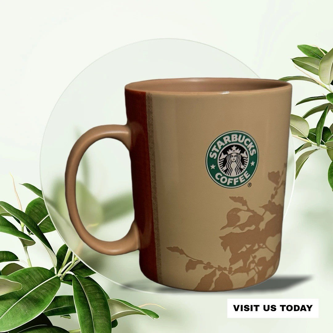 2006 Starbucks Africa Coffee Mug 14oz Brown Green Origin Story Map Rare Vtg