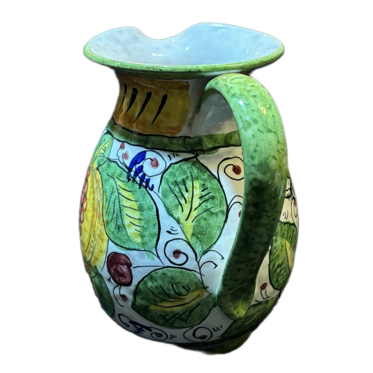 Hand painted Pitcher Dipinto A Mano Ceramic Water Juice Lemonade Cocktail Jug