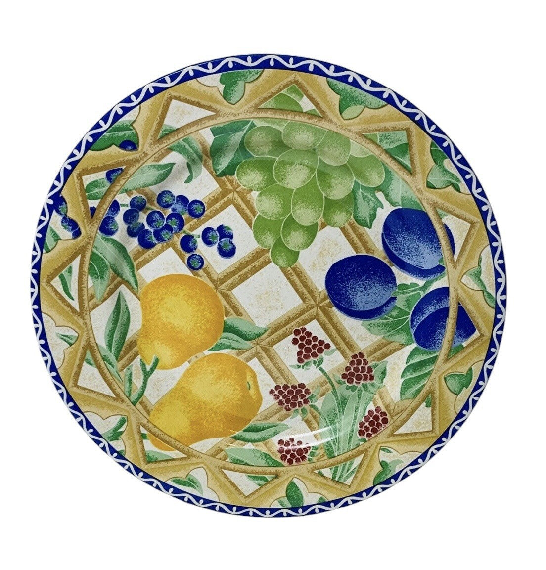 Set of 7 Sango Delight 4869 Salad Dessert Plates Fruit Pattern 7.75” D Stoneware