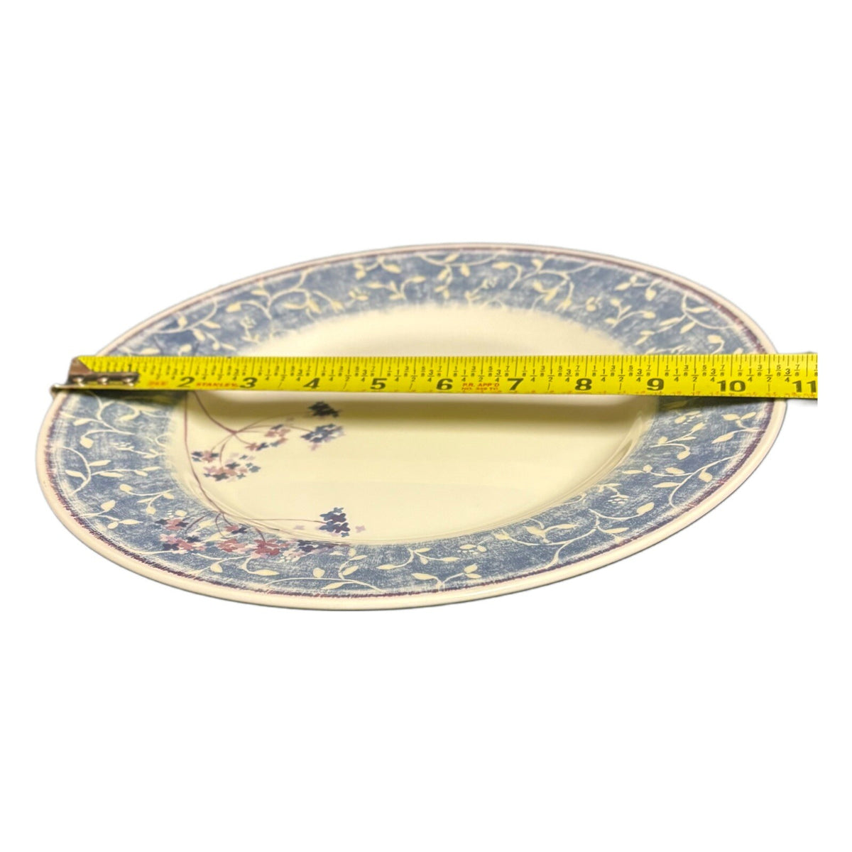Pier 1 Blueberry Spray Set Of 6 Dinner Plates Earthenware England 10 3/4”D