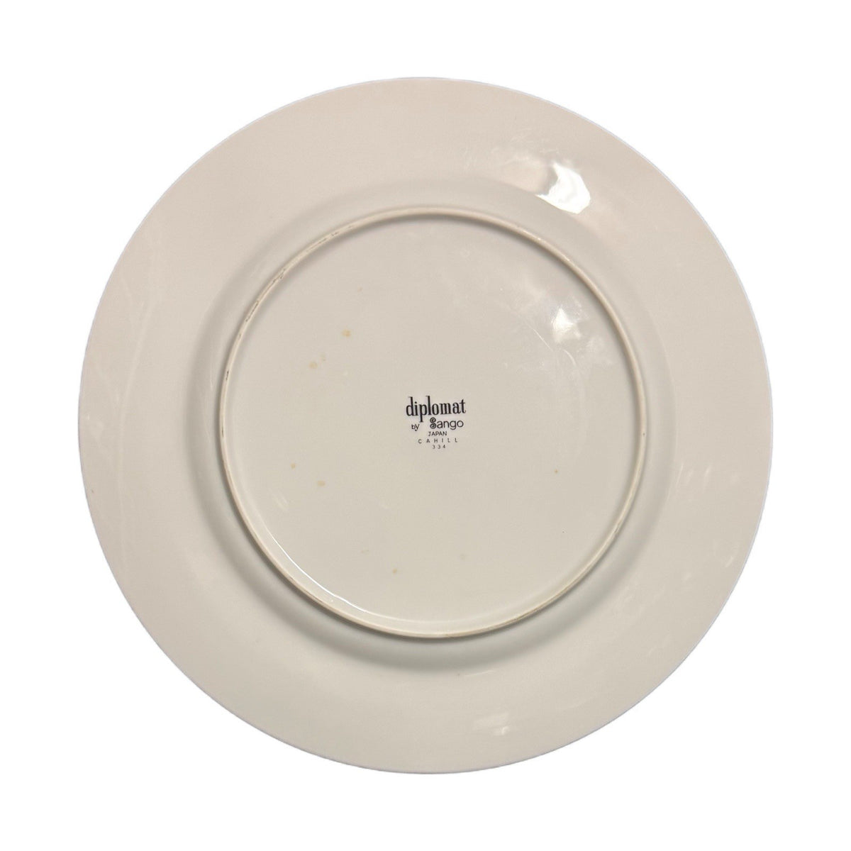 Sango Japan CAHILL 334 Diplomat Set of 2 Dinner Plates Blue Floral Vintage 10”