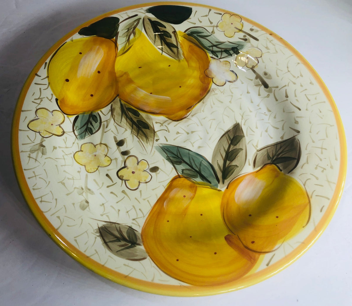 Gibson Designs " LEMON COURTYARD" Dinnerware Hand Painted Collection