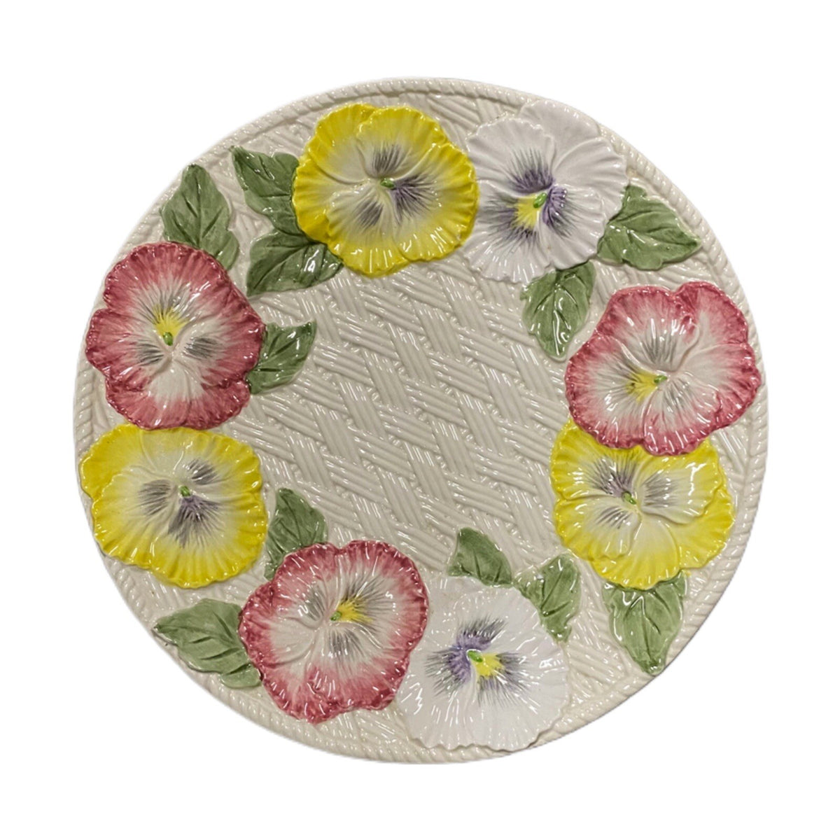 Vintage Fitz & Floyd Dinner Plate SPRING FLOWER 10 Inch Embossed Flowers 1990