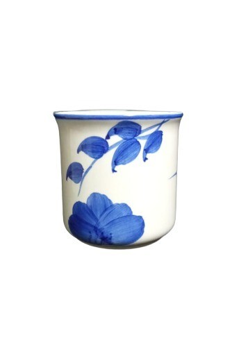 Gibson Designs LARKSPUR Cup & Saucer French Country Blue Flower 8 Oz Ceramic Set